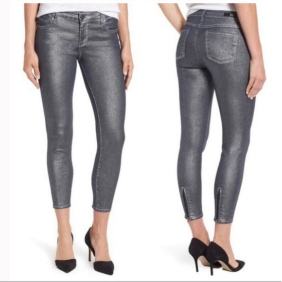 Kut from the Kloth Denim - Kut from the Kloth Connie Coated Crop Skinny Jeans